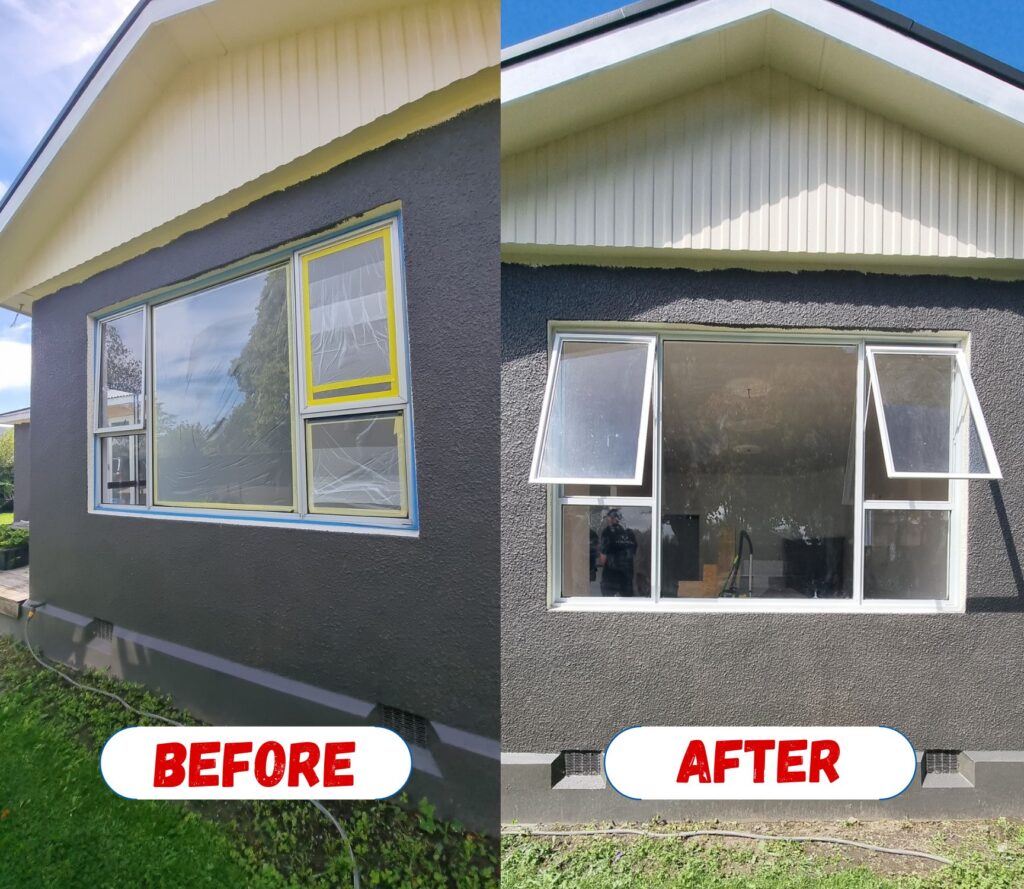 Professional repainting aluminium windows in Christchurch
