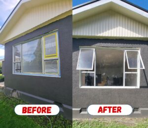 Professional repainting aluminium windows in Christchurch